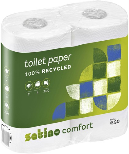 Toiletpapier Satino Comfort MT1 2-laags 24,2m wit 062240