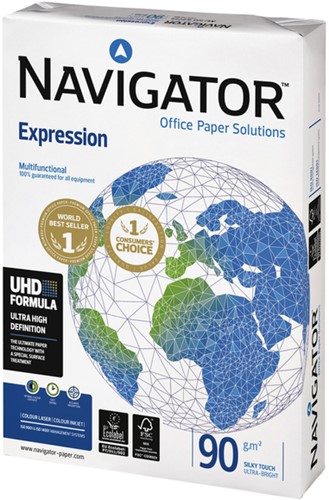 Kopieerpapier Navigator Expression A4 90 grams wit 500 vel