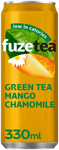 Frisdrank Fuzetea Green Tea mango chamomile 0.33 liter | afname per 24 stuks