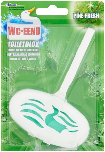 Toiletblok Wc-Eend met houder Pine Fresh | afname per 12 stuks