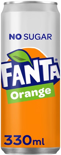 Frisdrank Fanta orange zero 0.33 liter | afname per 24 stuks