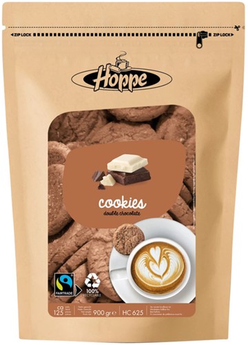 Koekjes Hoppe Cookies fairtrade double chocolate