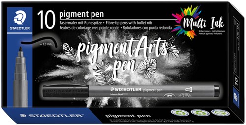 Fijnliner Staedtler PigmentArts Intens zwart 1.0mm