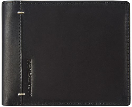 Portemonnee Maverick Urban Classic lederen compact portefeuille RFID 9x11cm zwart