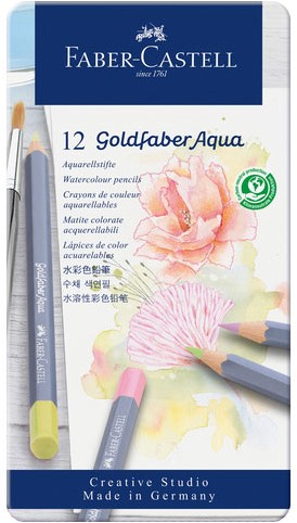 Aquarelpotlood Faber-Castell Goldfaber Pastel 12-delig assorti