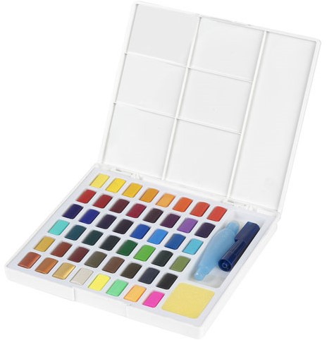 gips Verenigde Staten van Amerika worst Waterverf Faber-Castell 48 kleuren in een box.