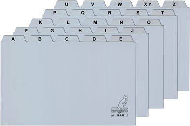 Systeemkaart alfabet Kangaro 15x20cm plastic