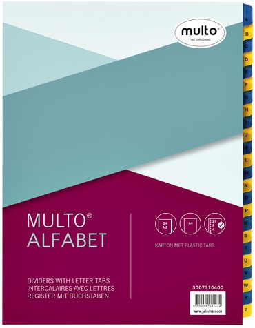koelkast Snel Intrekking Tabbladen Multo A4 2/4/23 gaats 7310400 alfabet blauw/geel karton. bij  Dijkgraaf in Apeldoorn