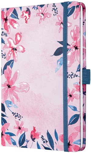 Notitieboek Sigel Jolie Beauty A5 lijn 87 vel omslag Loose Florals Pink SI-JN337