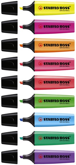 Markeerstift Stabilo Boss Geel 4 Stuks