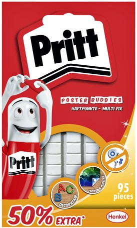 Buddies Pritt dubbelzijdige kleefpad poster 95 stuks 50% gratis