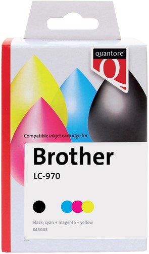 Inktcartridge QUANTORE LC-970 zwart + 3 kleuren (Brother)