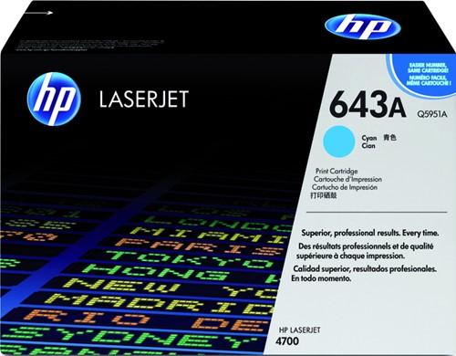 Toner HP Q5951A 643A blauw