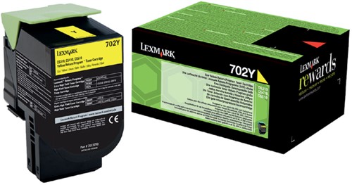 Toner Lexmark 70C20Y0 prebate 1K geel