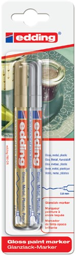 Lakmarker Edding 780 0.8mm goud/zilver