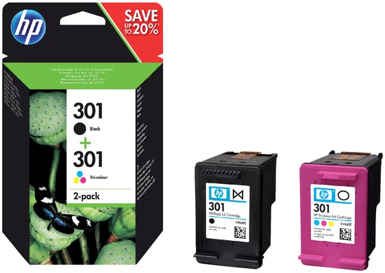 Opsommen Zuivelproducten reactie Inktcartridge HP 301 N9J72AE zwart + kleur