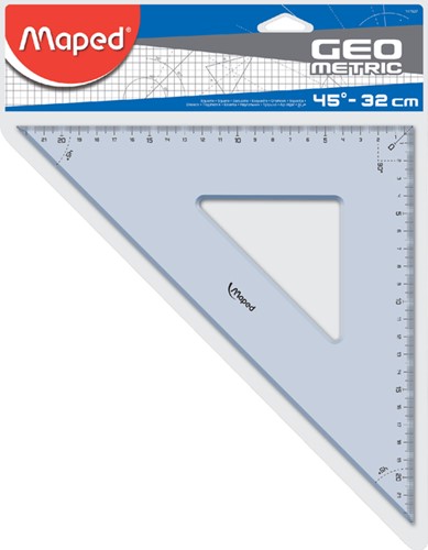 Geodriehoek Maped 45 graden 32cm | afname per 5 stuks