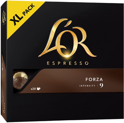 Koffiecups Douwe Egberts L'Or Espresso Forza 20 stuks