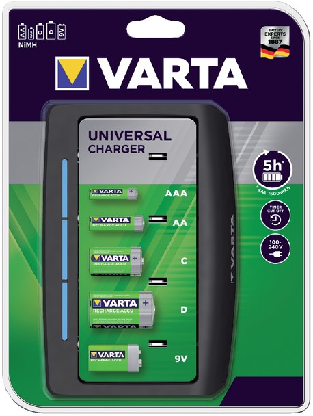 leg uit ten tweede Lagere school Batterij oplader Varta Universeel