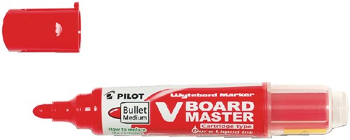 Whiteboard marker Pilot Begreen 2-3mm rood