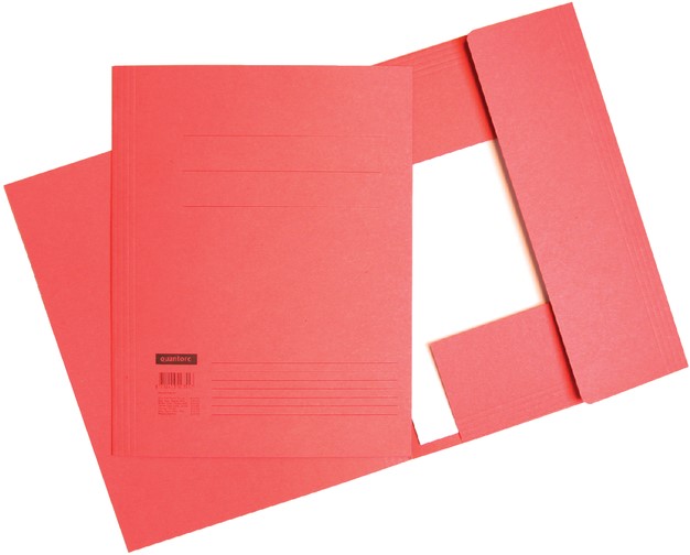Wig Veilig Achtervoegsel Dossiermap 3-kleps Quantore A4 rood | afname per 10 stuks