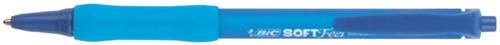 Balpen Bic Soft Feel Clic Grip blauw medium