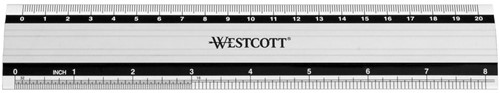 Liniaal Westcott 200mm met anti-slip aluminium