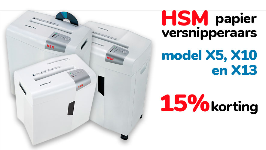 HSM papierversnipperaars actie!