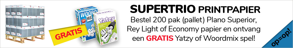 Supertrio papier actie!