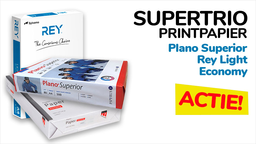 Supertrio papier actie!