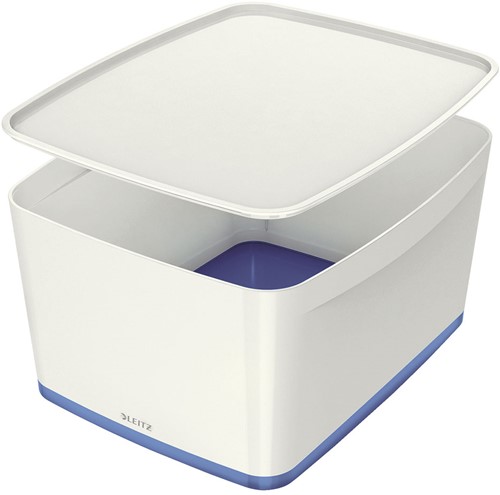 Opbergbox Leitz MyBox 18 liter 318x198x385mm wit/blauw 394594